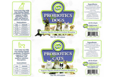 Ozona Organics Recalls Probiotics for Dogs and Cats